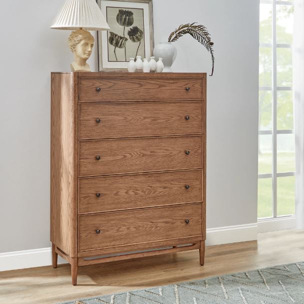 Flexsteel® Verona Medium Brown Oak Drawer Chest-1