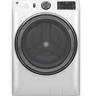 GE® 5 Cu. Ft. White Front Load Washer with SmartDispense™ UltraFresh Vent System with OdorBlock™ and Steam