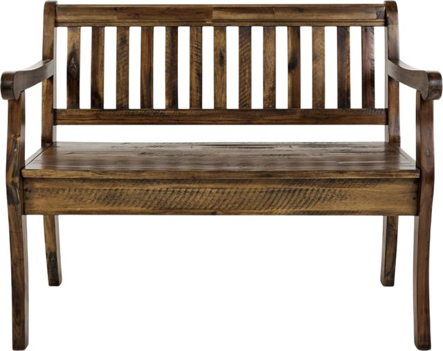 Jofran Inc. Artisan's Craft Dakota Oak Storage Bench-1