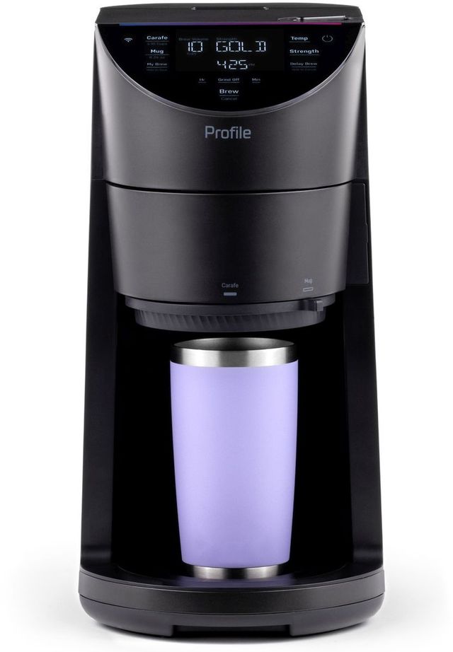 GE Profile™ 10 Cup Carbon Black Countertop Coffee Maker with Smart Grind and Podless Single Serve-3