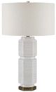 Currey & Company Glebe Antique Brass/White Table Lamp-0