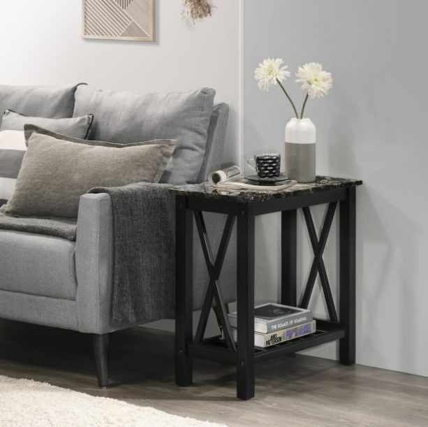 New Classic® Home Furnishings Eden Black Chairside Table-3