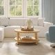 TOV Furniture Amara Natural Rattan Round Coffee Table-1