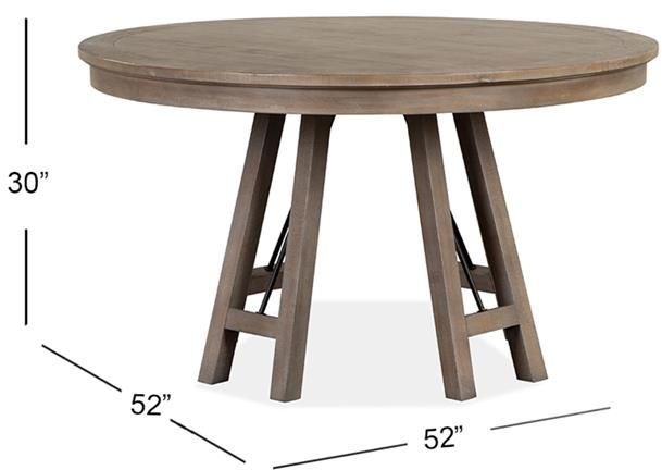 Magnussen Home® Paxton Place Dovetail Gray 52" Round Dining Table-1
