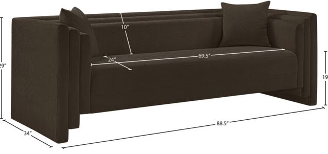 Meridian Furniture Everett Brown Sofa-3