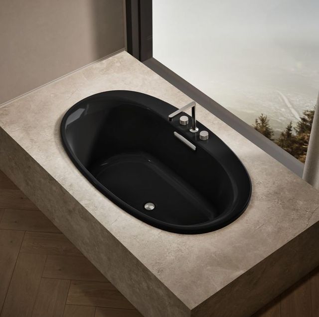 KOHLER® Underscore® Black 59.75" x 35.75" Drop-In/Undermount Bath-1