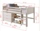 Donco Kids Louver White Twin Low Loft with Storage-2
