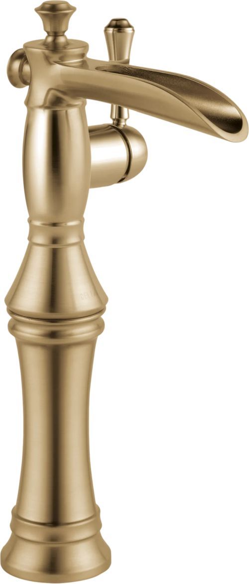 Delta Cassidy® Champagne Bronze Single Handle Channel Vessel Bathroom Faucet-0