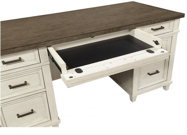 Aspenhome® Caraway Aged Ivory 66" Executive Desk-2