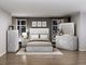 Homelegance® Orlo High Gloss White Eastern King Panel Bed-1