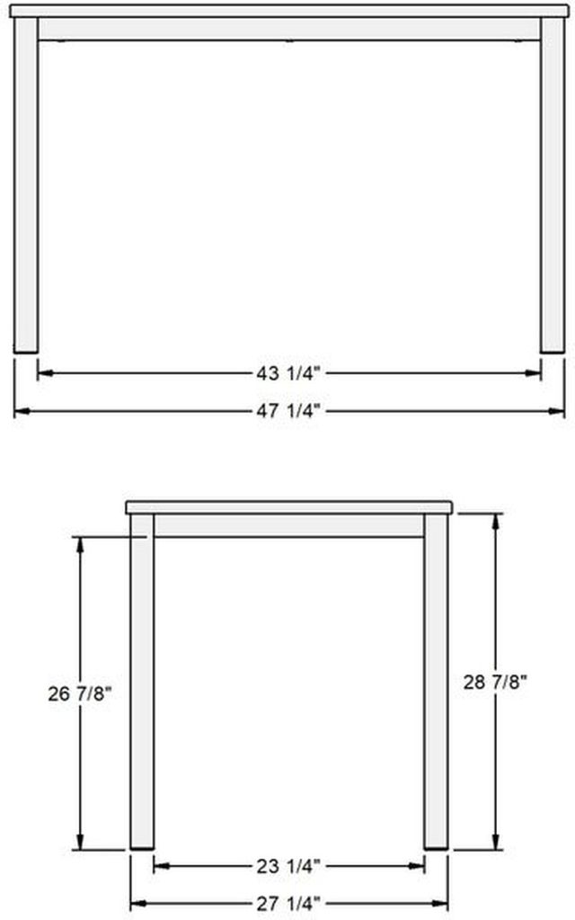 Amisco Customizable Harrison Solid Birch Table with 1" Tabletop -2