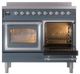 Ilve® Nostalgie II Noblesse 40'' Blue Gray Pro Style Induction Range with Chrome Trim-4