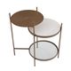 Bassett Mirror Felicity Brushed Gold/White Accent Table-1