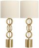 Crestview Collection Loxton 2-Piece Gold Table Lamp Set-0