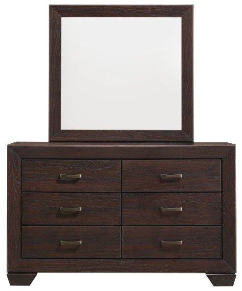 Coaster® Kauffman Dark Cocoa Dresser and Mirror-1