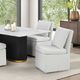 Furniture of America® Morges 5-Piece Black/White Dining Table Set with White Chairs-1