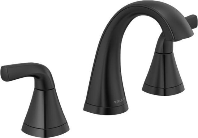 Peerless Parkwood® Matte Black 2-Handle Widespread Lavatory Faucet-0