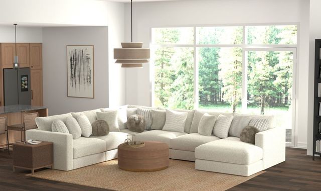 Jackson Furniture Ritzy 6-Piece Bone Right-Arm Facing Sectional and Chaise-1