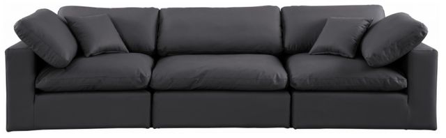 Meridian Furniture Comfy 3-Piece Black Sofa-1