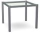 Amisco Customizable Carbon Clear Glass Square Table-0