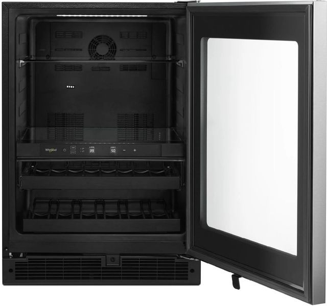 Whirlpool® 24" 5.2 Cu. Ft. Fingerprint Resistant Stainless Steel Wine Cooler-1