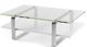 BDI Stream™ 1642 Glass Top Coffee Table with Smooth Satin White Shelves -0