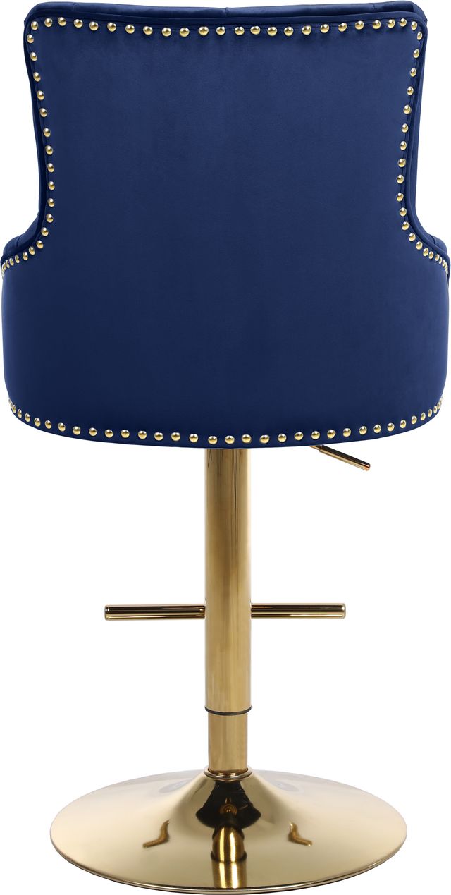 Meridian Furniture Claude Navy Velvet Adjustable Stool-1