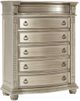 Mazin Furniture Cavalier Silver Chest with Marble Insert-0