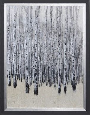 Stylecraft Neutral Aspens Black/Gray Wall Art-0