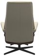 Stressless® by Ekornes® Customizable View Medium Manual Recliner and Ottoman with Cross Base-3