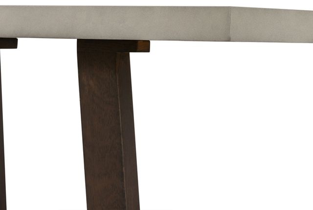 Armen Living Elodie Gray Rectangular Console Table with Dark Brown Base -3