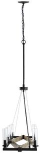 A & B Home Black/Brown Warner 8-Light Chandelier-2