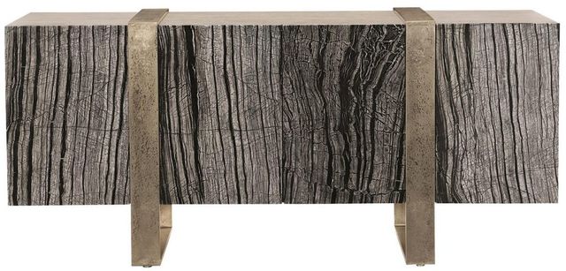 Bernhardt Linea Black Forest/Cerused Greige Entertainment Credenza-2