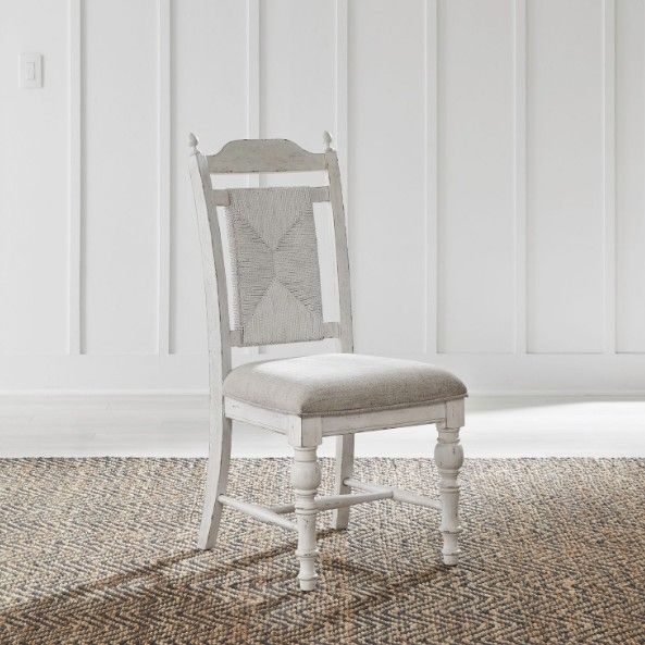 Liberty Furniture River Place Gray/Riverstone White Panel Back Side Chair-1