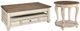 Signature Design by Ashley® Realyn 2-Piece White/Brown Living Room Table Set-0