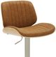 Armen Living Brock 2-Piece Camel/Ivory/Oak Barstool Set-4