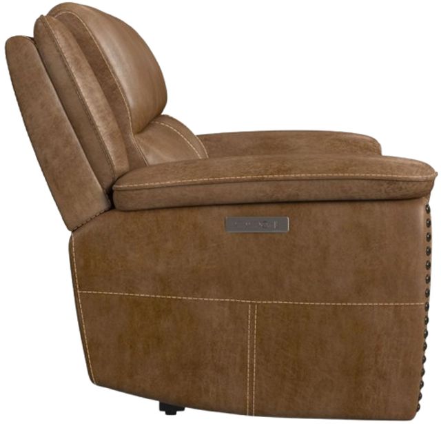 Flexsteel® Beau Silt Tan Power Reclining Loveseat with Power Headrests-3