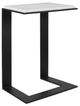 Uttermost® Kenora White Marble Top Accent Table with Black Base-0