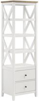Coaster® Angela 3-Piece White Entertainment Center With 67" TV Stand Set-4