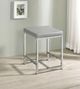 Coaster® Umbridge Chrome/Light Gray Vanity Stool-1