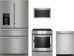 KitchenAid® 4 Piece Stainless Steel Kitchen Package