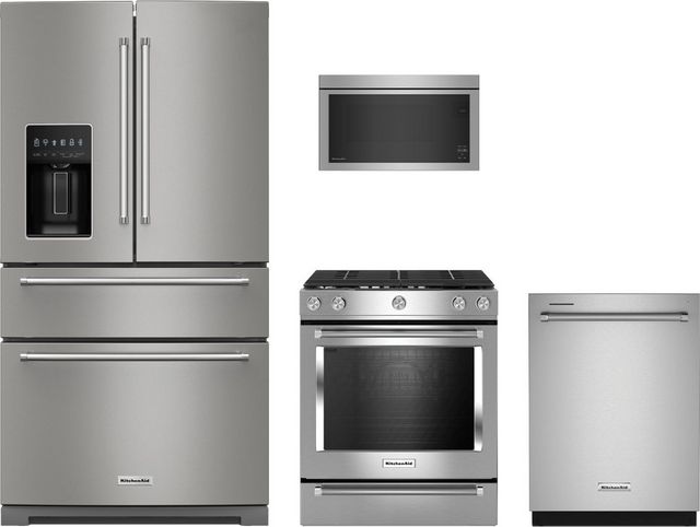 KitchenAid® 4 Piece Stainless Steel Kitchen Package-0