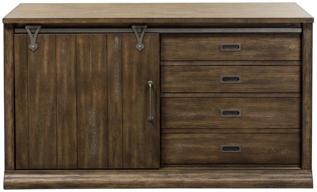 Liberty Furniture Stone Brook Rustic Saddle Computer Credenza-2