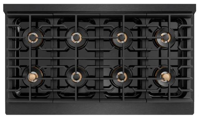 ZLINE Paramount 48" 6.7 Cu. Ft. Black Satin Stainless Steel Gas Range with 8 Burner DuoPro™ Cooktop and Dual Oven with Black Matte Accent-2
