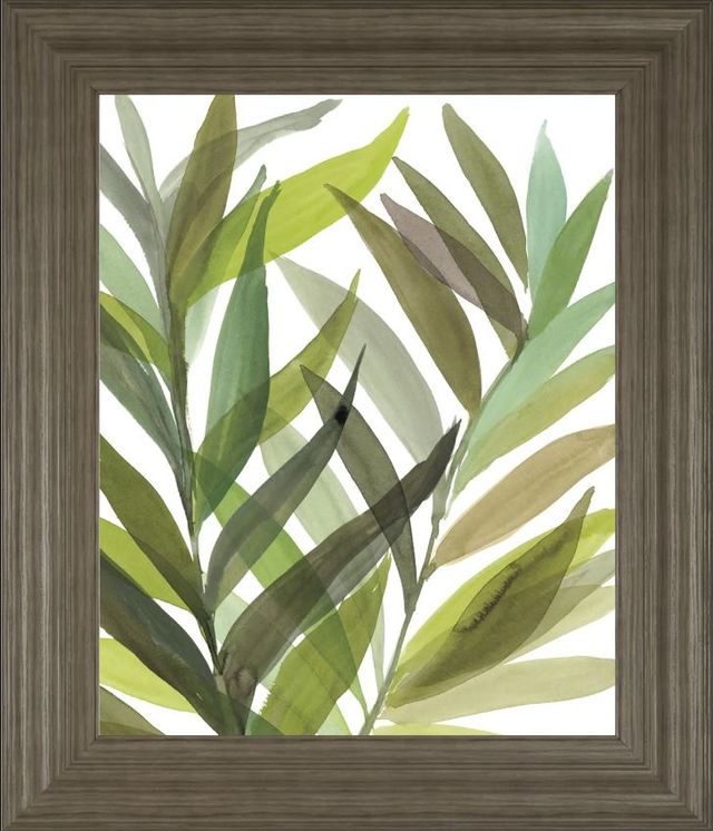 Classy Art Tropical Greens l by Rebecca Meyers Framed Print Wall Art-0