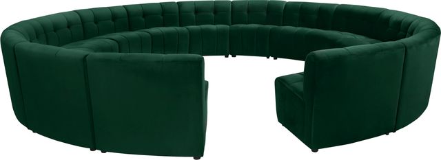 Meridian Furniture Limitless 15-Piece Green Velvet Modular Sectional-2
