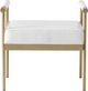 TOV Furniture Diva White Vegan Leather Bench-1