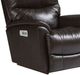 La-Z-Boy® Trouper Walnut Leather Power Rocking Recliner with Headrest-1