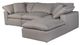 Moe's Home Collection Terra Condo Lounge 4-Piece Light Grey L-Shaped Modular Sectional and Ottoman-1