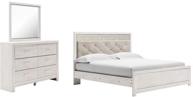 Signature Design by Ashley® Altyra 3-Piece White King Panel Bed Set-0